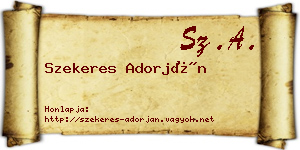Szekeres Adorján névjegykártya